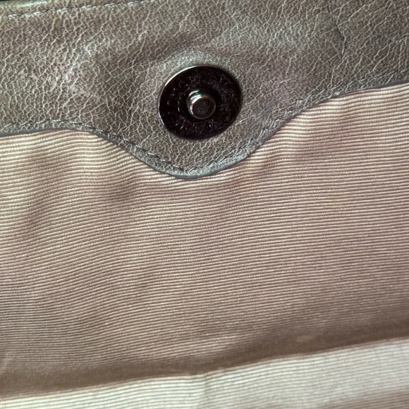 BCBGMAXAZRIA, Wristlet or Clutch, Leather Studded Purse, Taupe, - Picture 7 of 16